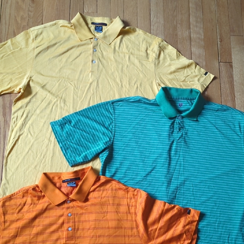 Tiger Wood And Nike Men's Polo Shirt Set - Yellow, Orange, and Teal
